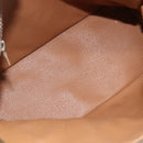 CELINE Macadam Canvas Hand Bag PVC Leather Brown Gold Auth ka514-19