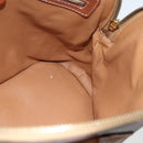 CELINE Macadam Canvas Hand Bag PVC Leather Brown Gold Auth ka514-20