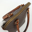 CELINE Macadam Canvas Hand Bag PVC Leather Brown Gold Auth ka514-6