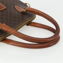 CELINE Macadam Canvas Hand Bag PVC Leather Brown Gold Auth ka514-7