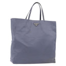 PRADA Hand Bag Satin Blue Auth ka5142A-1