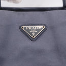 PRADA Hand Bag Satin Blue Auth ka5142A-17