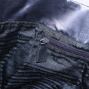 PRADA Hand Bag Satin Blue Auth ka5142A-20