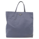 PRADA Hand Bag Satin Blue Auth ka5142A-13