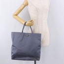PRADA Hand Bag Satin Blue Auth ka5142A-22