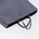 PRADA Hand Bag Satin Blue Auth ka5142A-6