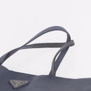 PRADA Hand Bag Satin Blue Auth ka5142A-8