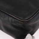 LOEWE Anagram Shoulder Bag Leather Black Gold Auth ka5143-9