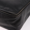 LOEWE Anagram Shoulder Bag Leather Black Gold Auth ka5143-14