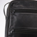 LOEWE Anagram Shoulder Bag Leather Black Gold Auth ka5143-17