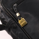 LOEWE Anagram Shoulder Bag Leather Black Gold Auth ka5143-18
