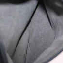 LOEWE Anagram Shoulder Bag Leather Black Gold Auth ka5143-22