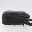 LOEWE Anagram Shoulder Bag Leather Black Gold Auth ka5143-3