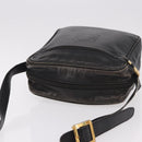 LOEWE Anagram Shoulder Bag Leather Black Gold Auth ka5143-6