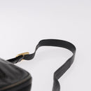 LOEWE Anagram Shoulder Bag Leather Black Gold Auth ka5143-8