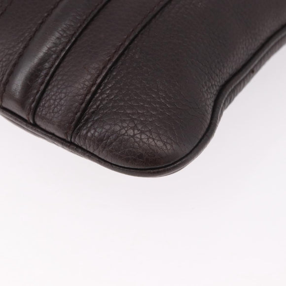 GUCCI Shoulder Bag Leather Black Silver 233329 Auth ka5144A
