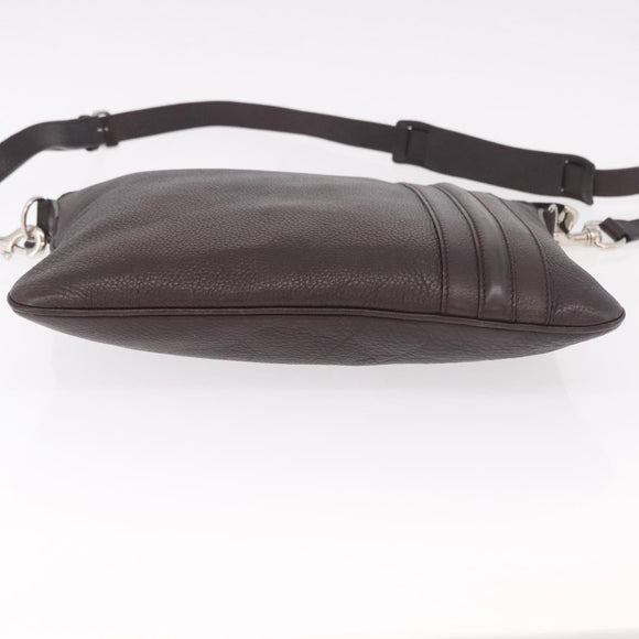 GUCCI Shoulder Bag Leather Black Silver 233329 Auth ka5144A