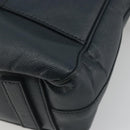 PRADA Business Bag Saffiano leather Navy Silver Auth ka5145-12