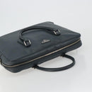 PRADA Business Bag Saffiano leather Navy Silver Auth ka5145-6