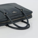 PRADA Business Bag Saffiano leather Navy Silver Auth ka5145-7