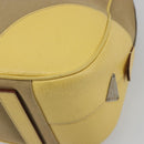 PRADA Hand Bag Canvas Beige Silver Auth ka5146A-9
