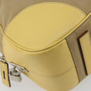 PRADA Hand Bag Canvas Beige Silver Auth ka5146A-15