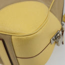 PRADA Hand Bag Canvas Beige Silver Auth ka5146A-16