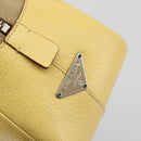 PRADA Hand Bag Canvas Beige Silver Auth ka5146A-18