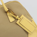 PRADA Hand Bag Canvas Beige Silver Auth ka5146A-19