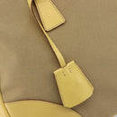 PRADA Hand Bag Canvas Beige Silver Auth ka5146A-20