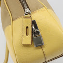PRADA Hand Bag Canvas Beige Silver Auth ka5146A-21