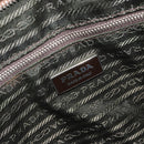 PRADA Hand Bag Canvas Beige Silver Auth ka5146A-22