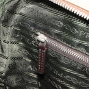 PRADA Hand Bag Canvas Beige Silver Auth ka5146A-25