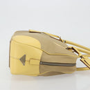 PRADA Hand Bag Canvas Beige Silver Auth ka5146A-4