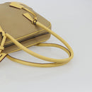 PRADA Hand Bag Canvas Beige Silver Auth ka5146A-8