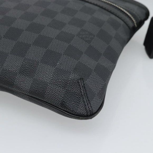 LOUIS VUITTON Damier Graphite Tomas Shoulder Bag N58028 LV Auth ka5149