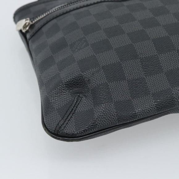 LOUIS VUITTON Damier Graphite Tomas Shoulder Bag N58028 LV Auth ka5149