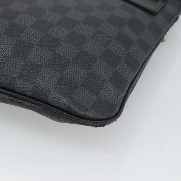 LOUIS VUITTON Damier Graphite Tomas Shoulder Bag N58028 LV Auth ka5149