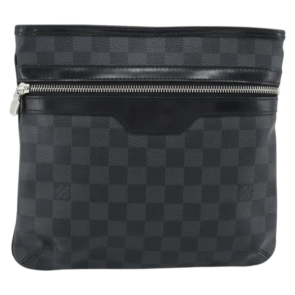 LOUIS VUITTON Damier Graphite Tomas Shoulder Bag N58028 LV Auth ka5149