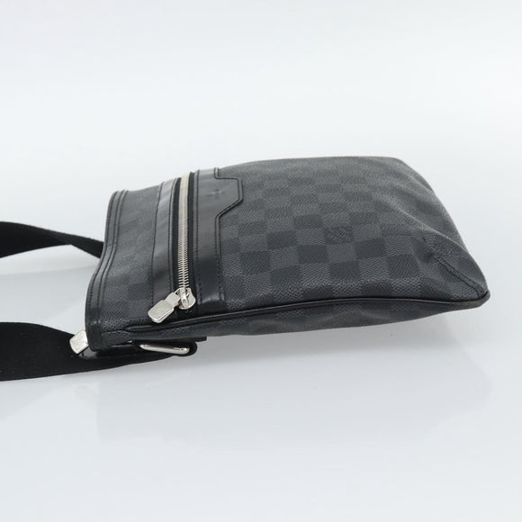 LOUIS VUITTON Damier Graphite Tomas Shoulder Bag N58028 LV Auth ka5149