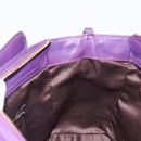 Salvatore Ferragamo Gancini Hand Bag Leather 2way Purple Gold Auth ka5151A-22