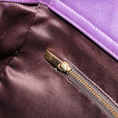 Salvatore Ferragamo Gancini Hand Bag Leather 2way Purple Gold Auth ka5151A-23