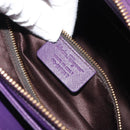 Salvatore Ferragamo Gancini Hand Bag Leather 2way Purple Gold Auth ka5151A-12
