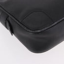 CELINE Clutch Bag Leather Black Silver Auth ka5153-15