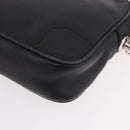 CELINE Clutch Bag Leather Black Silver Auth ka5153-16