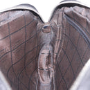 CELINE Clutch Bag Leather Black Silver Auth ka5153-20