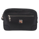 CELINE Clutch Bag Leather Black Silver Auth ka5153-13