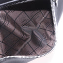 CELINE Clutch Bag Leather Black Silver Auth ka5153-11