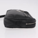 CELINE Clutch Bag Leather Black Silver Auth ka5153-3