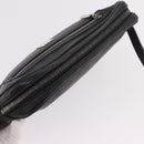 CELINE Clutch Bag Leather Black Silver Auth ka5153-6